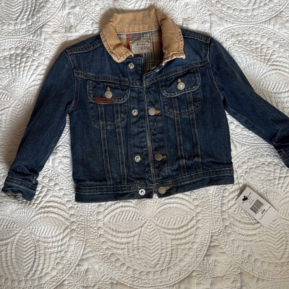 Polo by Ralph Lauren Kids Denim Jacket with Tan Collar